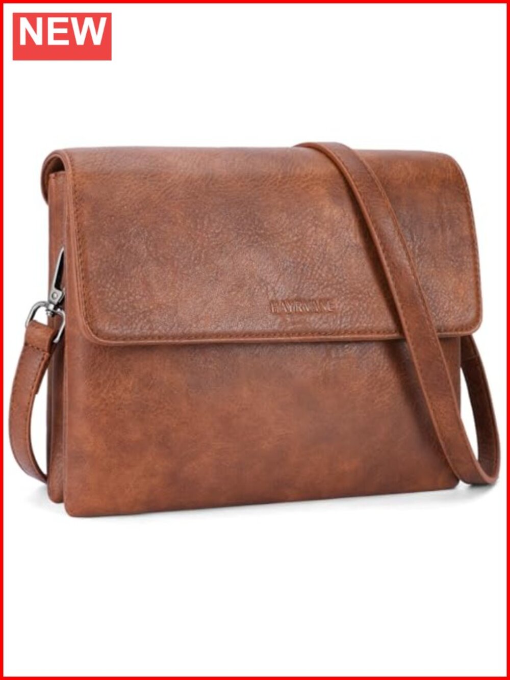Vegan Leather Crossbody Bag RFID Card Slots Phone Purse